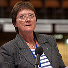 Fungerende delegasjonsleder Lise Christoffersen. Bilde: Europarådet.