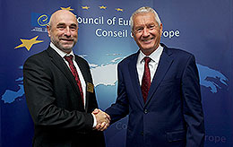 DagTerje Andersen and Thorbjørn Jagland, the Secretary General of the Council of Europe. Photo: The Council of Europe.