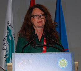 Ingrid Heggø, leder av Stortingets delegasjon.