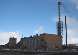 Karagandas omgivelser er sterkt preget av kullindustrien.