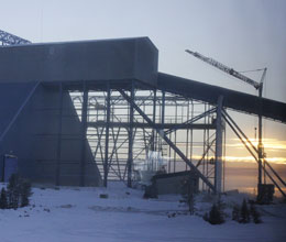 Fra det nye gruveanlegget ved Pajala.