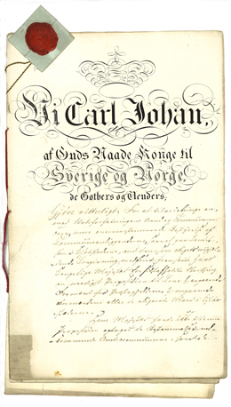 Kongelig proposisjon til lov om formannskaper, datert 1. mars 1836. Stortingsarkivet. Foto: Odd Harald Kvammen