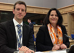 Erling Sande (Sp) og Siri A. Meling (H) på møtet.