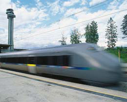 Flytoget ved Oslo Lufthavn Gardermoen. Foto: Trond Isaksen/OSL.