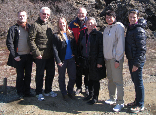 Fra venstre: Per Nestande (internasjonalt sekretariat, Stortinget), Steinar Gullvåg, Rannveig Kvifte Andresen, Svein Roald Hansen, Laila Dåvøy, Irene Johansen og Merethe Elvestad (internasjonalt sekretariat, Stortinget).