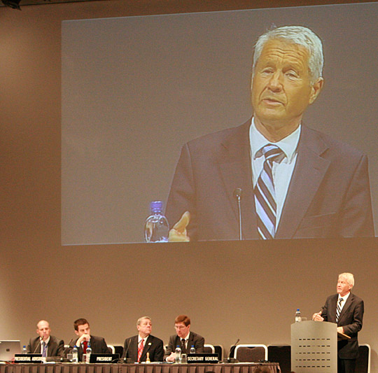 Thorbjørn Jagland talte 26. mai.