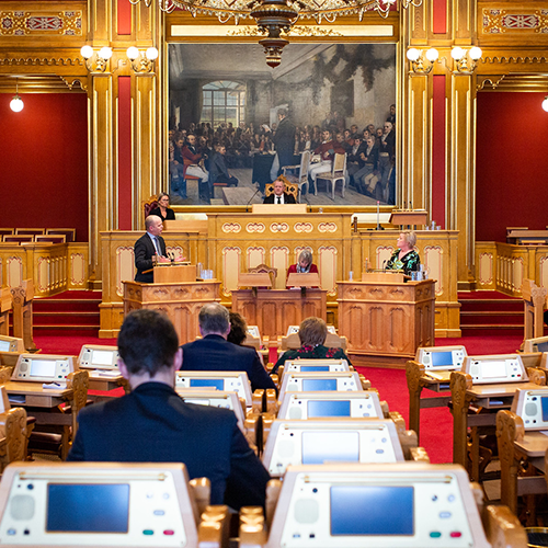 Fra debatt i Stortinget januar 2019. Foto: Stortinget.