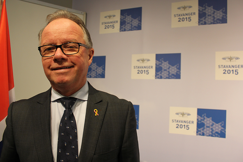 Leder for Stortingets delegasjon til NATOs parlamentarikerforsamling, Øyvind Halleraker. Bildet er fra NATO PAs samling i Stavanger 2015. Foto: Jørgen Benkholt/Stortinget.