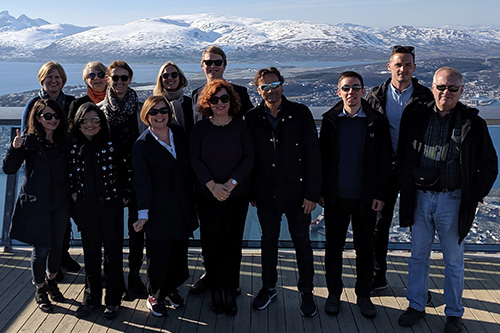 OSSE PA delegasjonen med utsyn til Tromsø. Foto: OSSE PA.