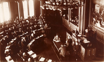 Stortingssalen 7. juni 1905. Foto: Stortinget.