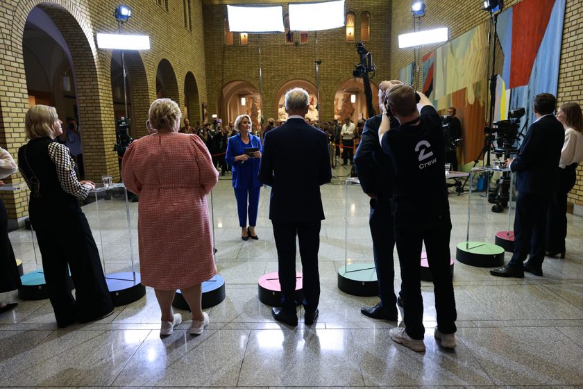 Det var stor interesse for partilederdebatten valgnatten 11.-12. september 2023.