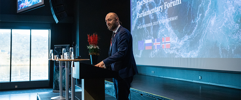 Eirik Sivertsen, leder for Stortingets delegasjon for arktisk parlamentarisk samarbeid. Foto: Stortinget.