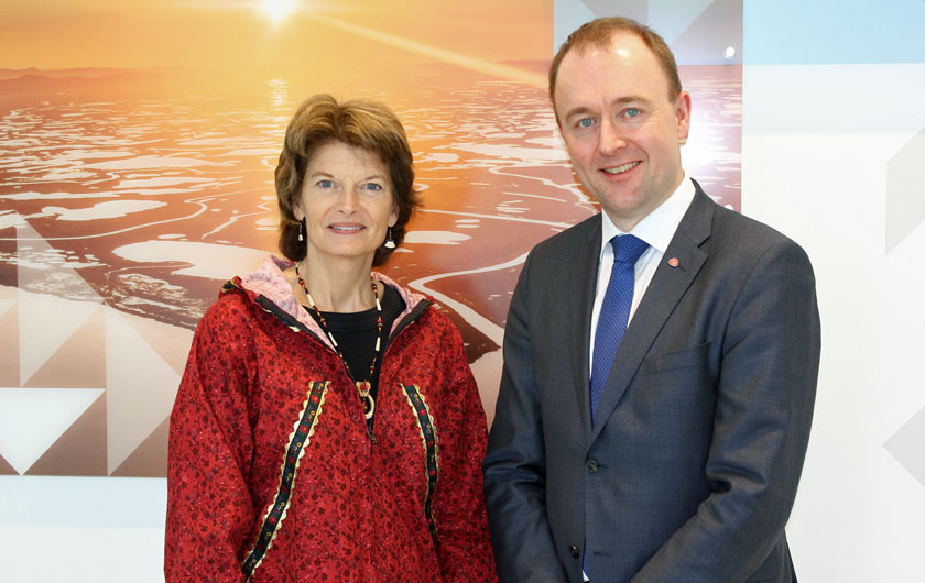 Senator Lisa Murkowski og delegasjonsleder Eirik Sivertsen. Foto: Stortinget.