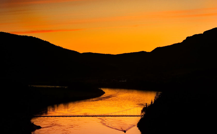 Grong i solnedgang. Foto: Steinar Johansen