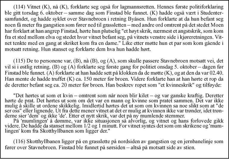 Faksimile av utdrag fra Høyesteretts kjæremålsutvalgs kjennelse