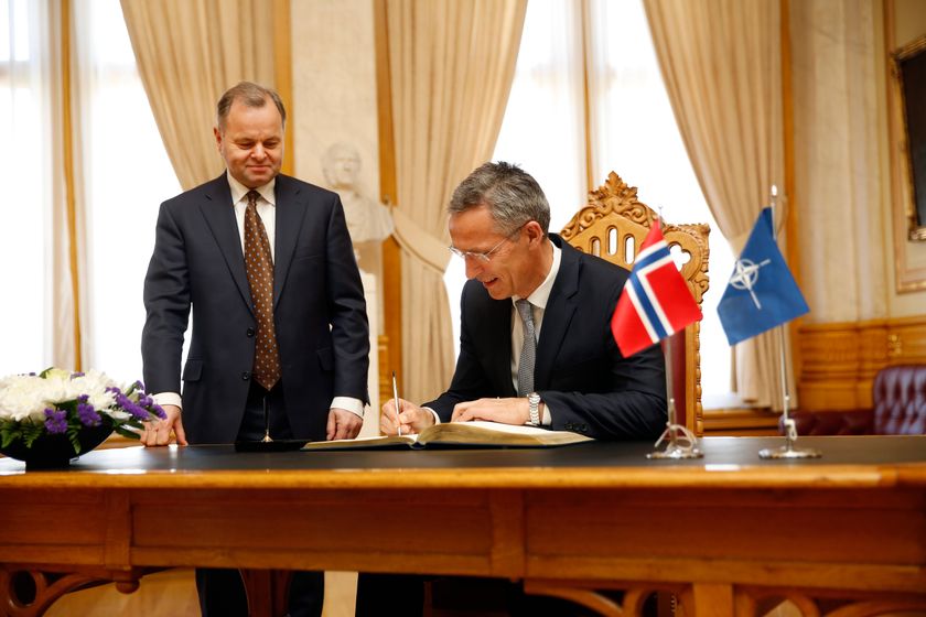 NATOs generalsekretær Jens Stoltenberg besøkte Stortinget 5. juni 2015. Foto: Stortinget/Sverre Christian Jarild.