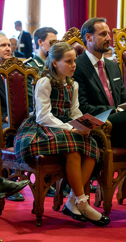 Jubileumsmøtet var H.K.H. Prinsesse Ingrid Alexandras første offisielle besøk på Stortinget. Foto: Erlend Aas/NTB scanpix/Stortinget.