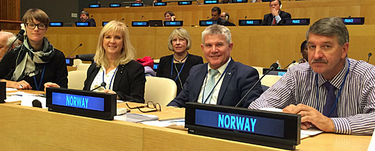 Stortingets delegasjon til IPU i FN. Foto: Stortinget
