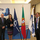 Den norske delegasjonen i Lisboa, Hårek Elvenes (H), Lene Westgaard-Halle (H) og Christian Tybring-Gjedde (Frp). Foto: Stortinget.