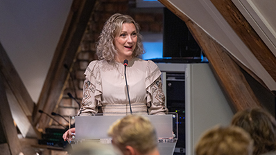 Digitaliserings- og forvaltningsminister Karianne Oldernes Tung under Nordisk råds fellesmøte i Oslo 15. september 2025. Foto: Stortinget.