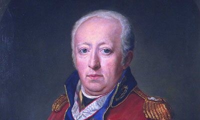 Frederik Gottschalck von Haxthausen (1750–1825) var statsråd og generalløytnant under Christian Frederik, og ansvarleg for å rapportera om dei militære forsyningane til hæren. I 1815 vart han med bakgrunn i dette stilt for riksrett. Foto: Eidsvoll 1814/Digitaltmuseum