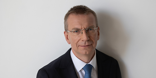 Latvias president Edgars Rinkēvičs.