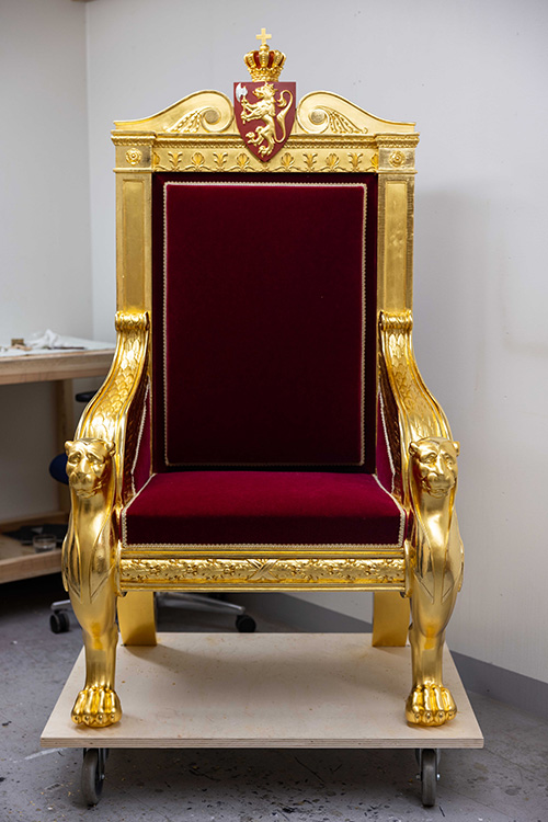 Dronningens stol. Foto: Stortinget.