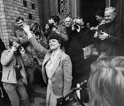 Gro Harlem Brundtland at Løvebakken in 1981. Photo: Per Svensson / NTB Scanpix.