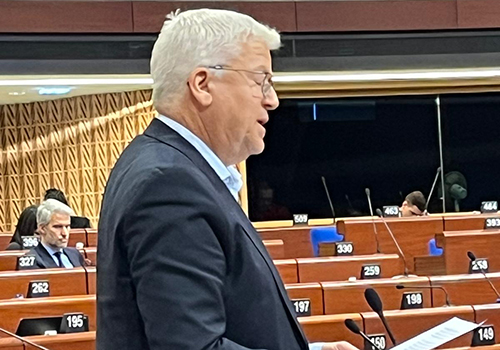 Jone Blikra i Strasbourg.