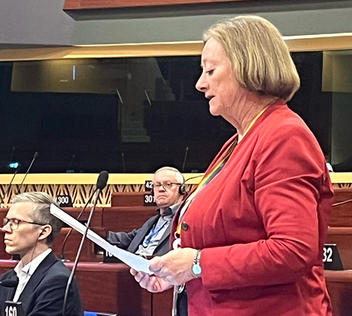Lise Christoffersen i Strasbourg.