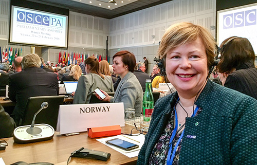 Siv Mossleth (Centre Party), head of the delegation. Photo: Storting.