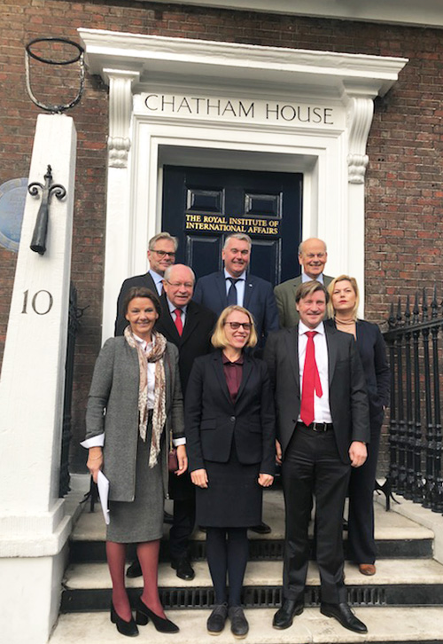 Visiting Chatham House. Photo: Storting.