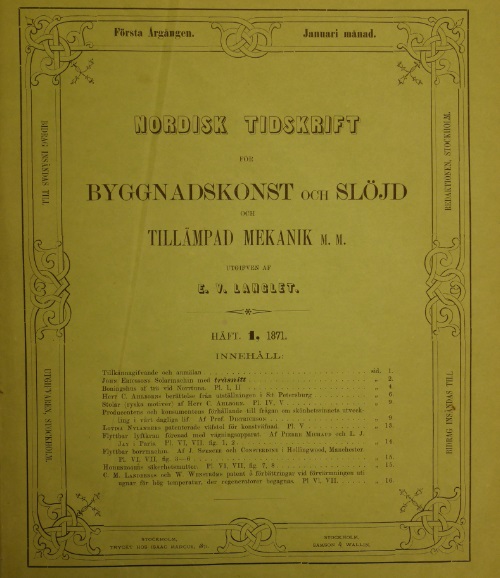 Langlet i nordisk tidsskrift.