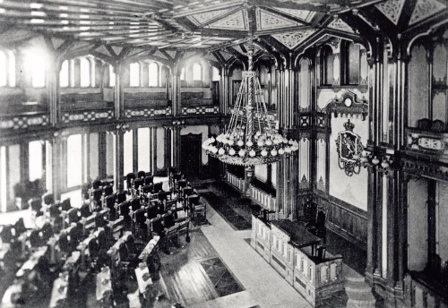 Stortingssalen rundt 1870.