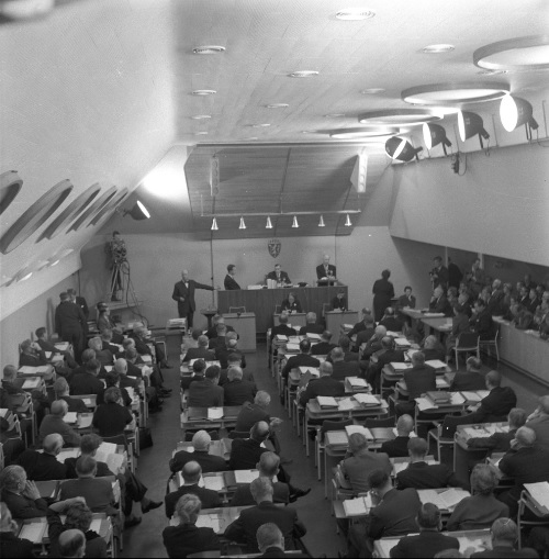 Møte i Nordisk Råd, Stortinget, Oslo, 10.11.1958.