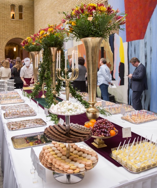 Buffet reception and decorations