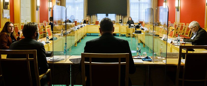 Høring i kontroll- og konstitusjonskomiteen om «NAV-saken» 27. november 2020.