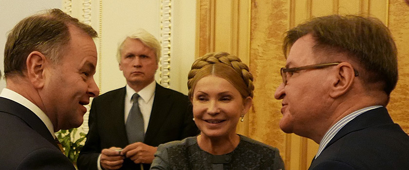 Stortingspresident Olemic Thommessen møtte også Julia Timosjenko. Foto: Stortinget.