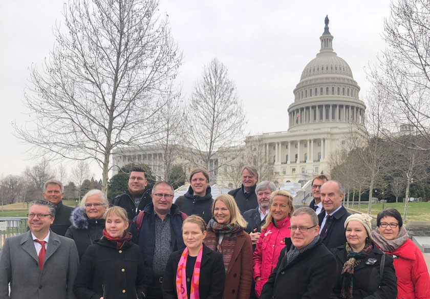 De nordiske IPU-delegasjonene på Capitol Hill