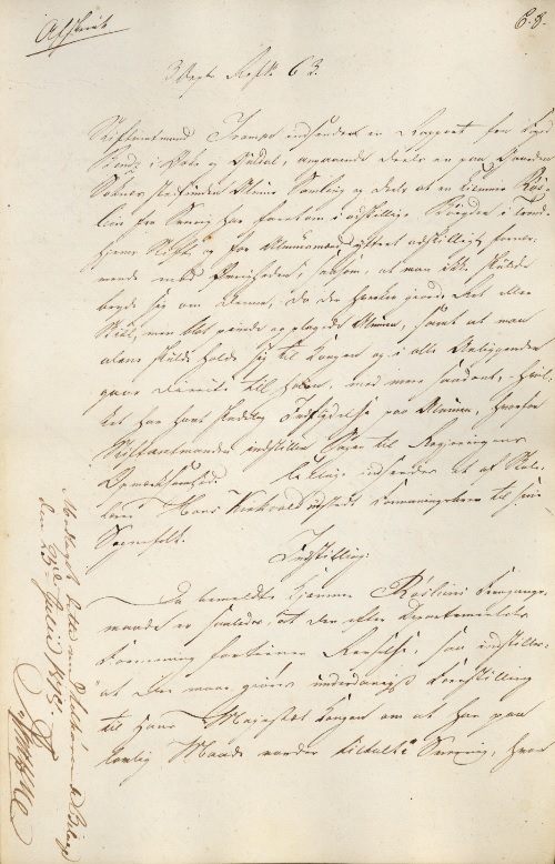 Oversikt over rapporter om fältkamrer Rösleins oppviglervirksomhet i Trøndelag i 1817