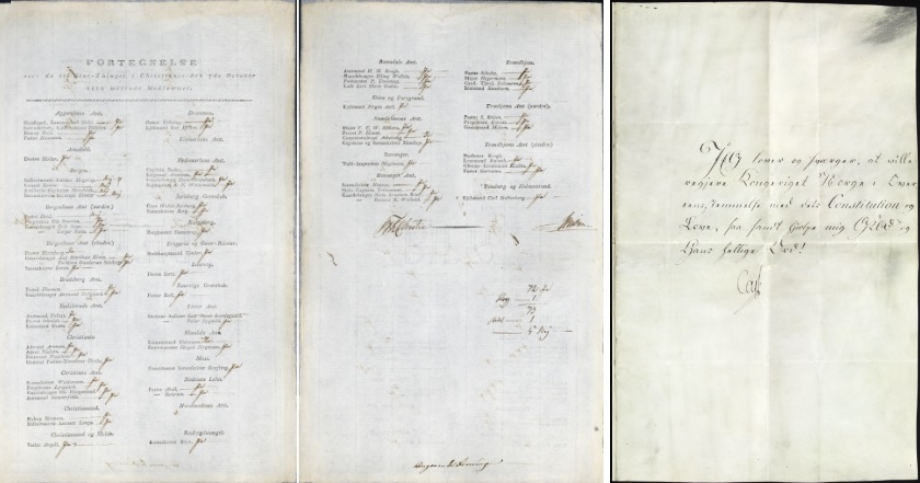 Dokumenter fra høsten 1814