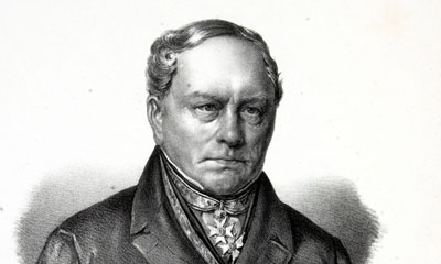 Severin Løvenskiold (1777-1856), litografi basert på portrett av David Arnesen. Foto: Stortinget.