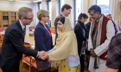 I 2014 besøkte fredsprisvinnerne Kailash Satyarthi og Malala Yousafzai Stortinget. 