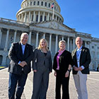 Bård Hoksrud, Mona fagerås, Siv Mossleth og Jan Tore Sanner observerte valget i USA. Foto: Stortinget.