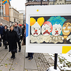 Fra utstillingsåpningen. Foto: Stortinget.